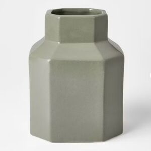Threshold Desognes With Studio McGee Glossy Ceramic Octagon Vase Gray